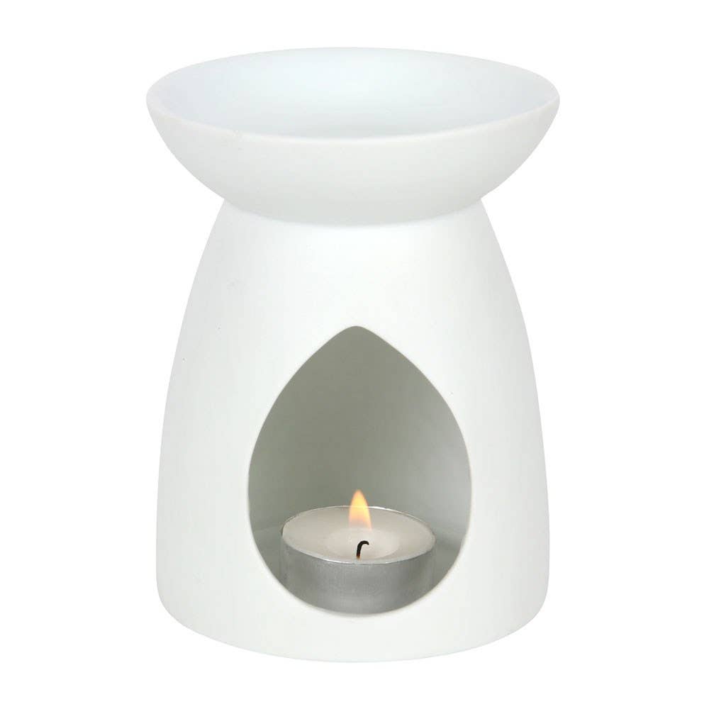 Mandala White Ceramic Wax Burner