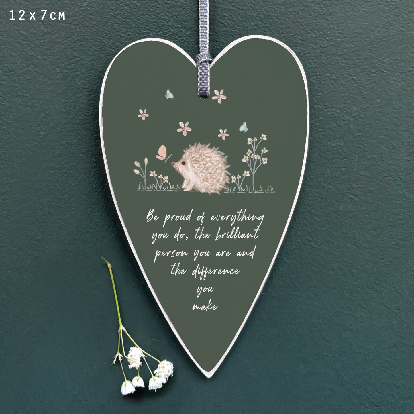 Hedgehog Meadow Friends Heart Tag