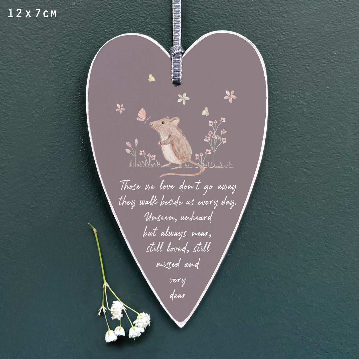 Mouse Meadow Friends Heart Tag