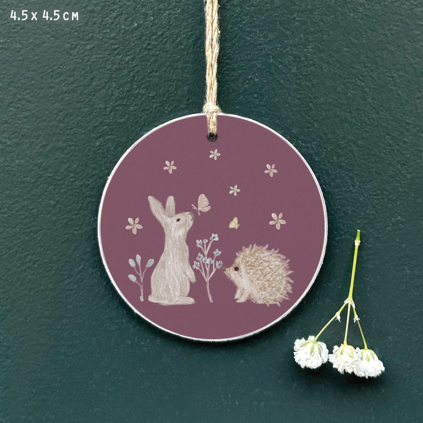 Rabbit & Hedgehog Meadow Friend Tag