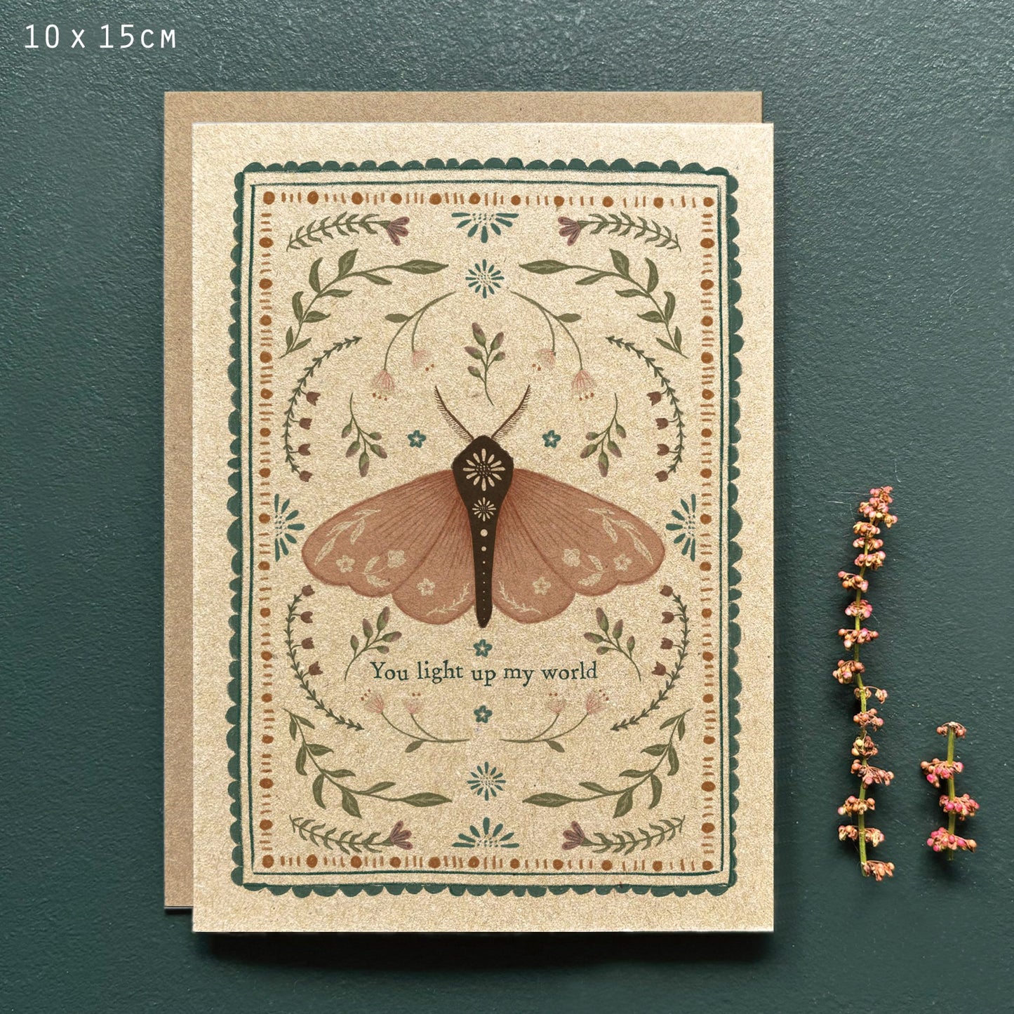 You Light up My World Insect Card