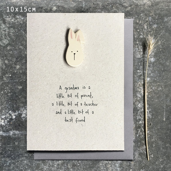 Grandma Is A Little Bit Baby Card