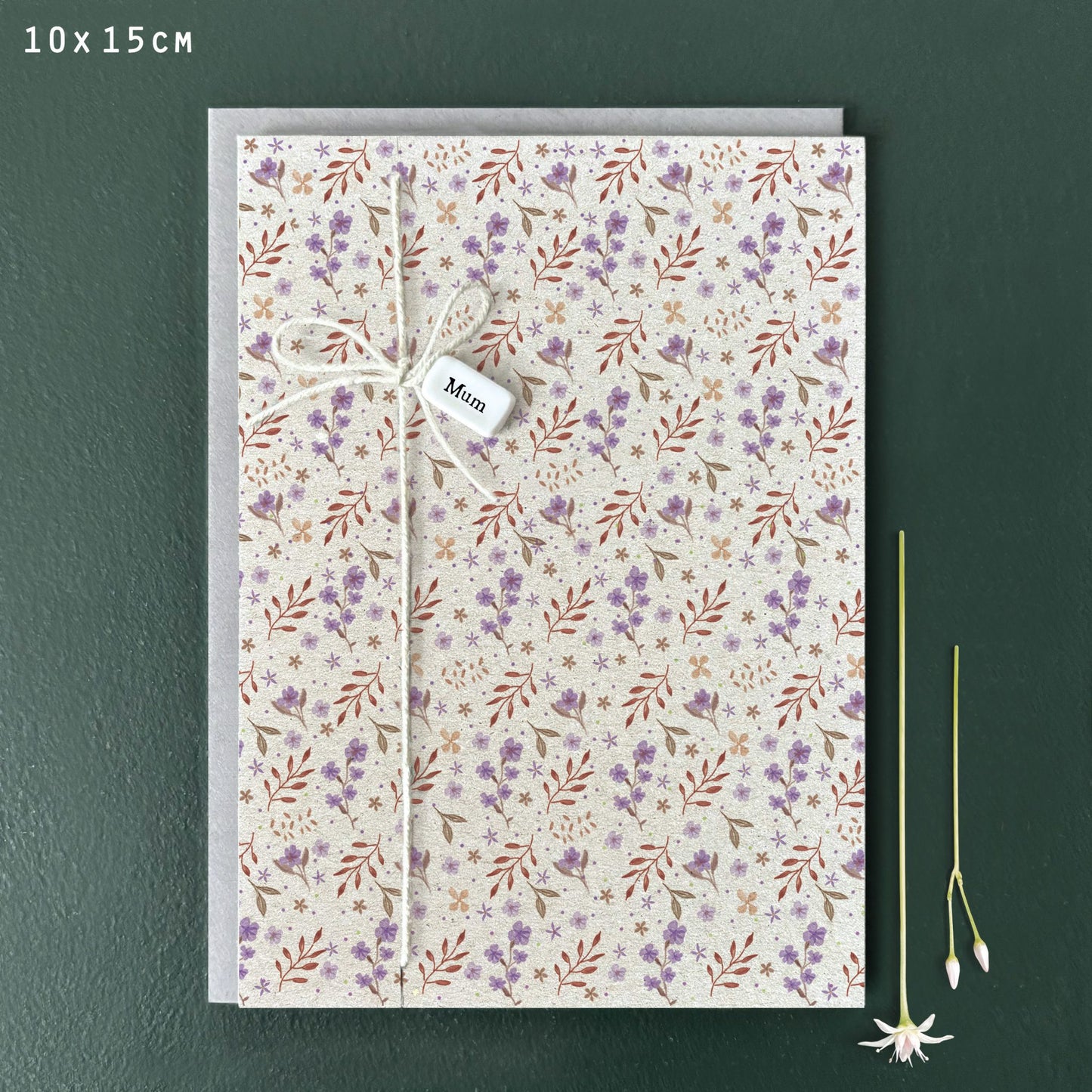 Mum Porcelain Tag Card