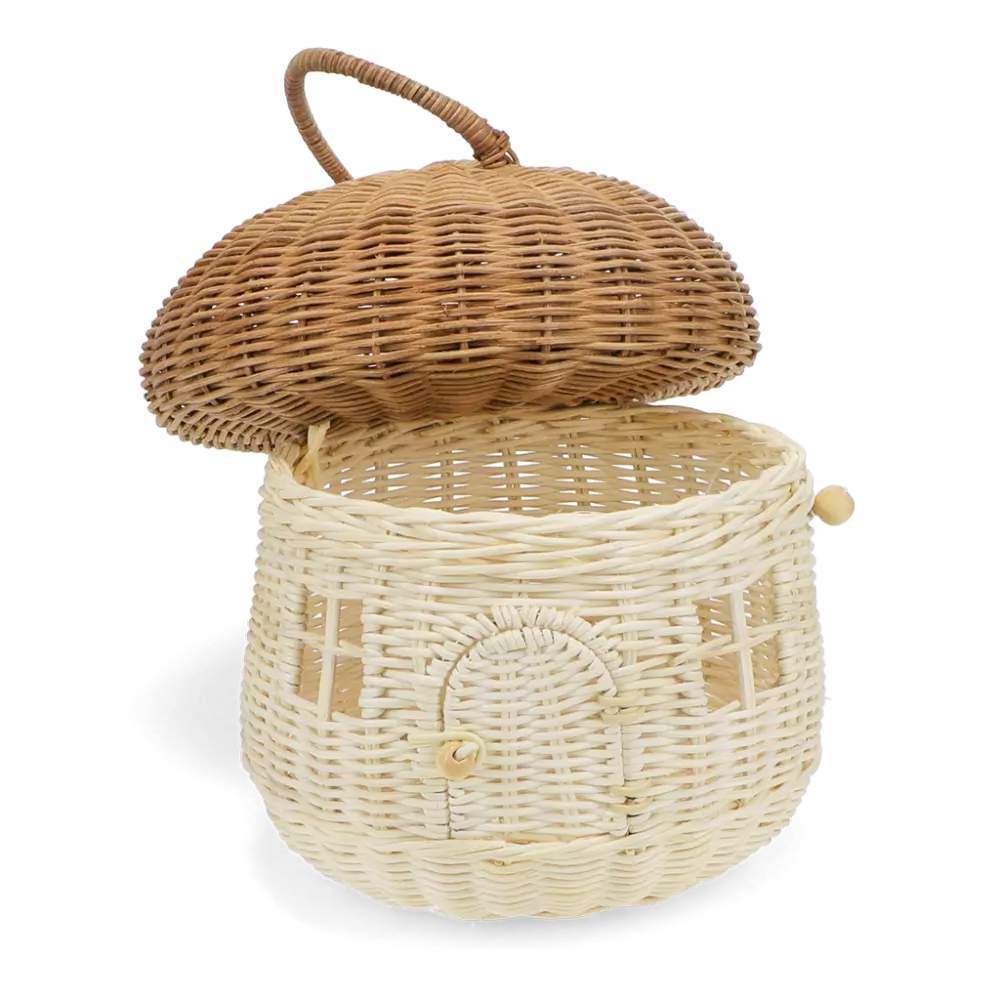 Rattan Mushroom House Basket