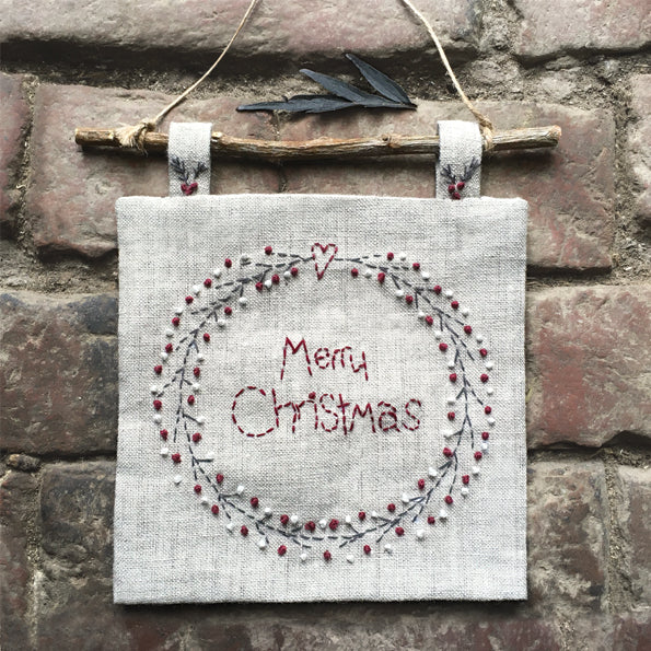 Wreath Embroidered Picture