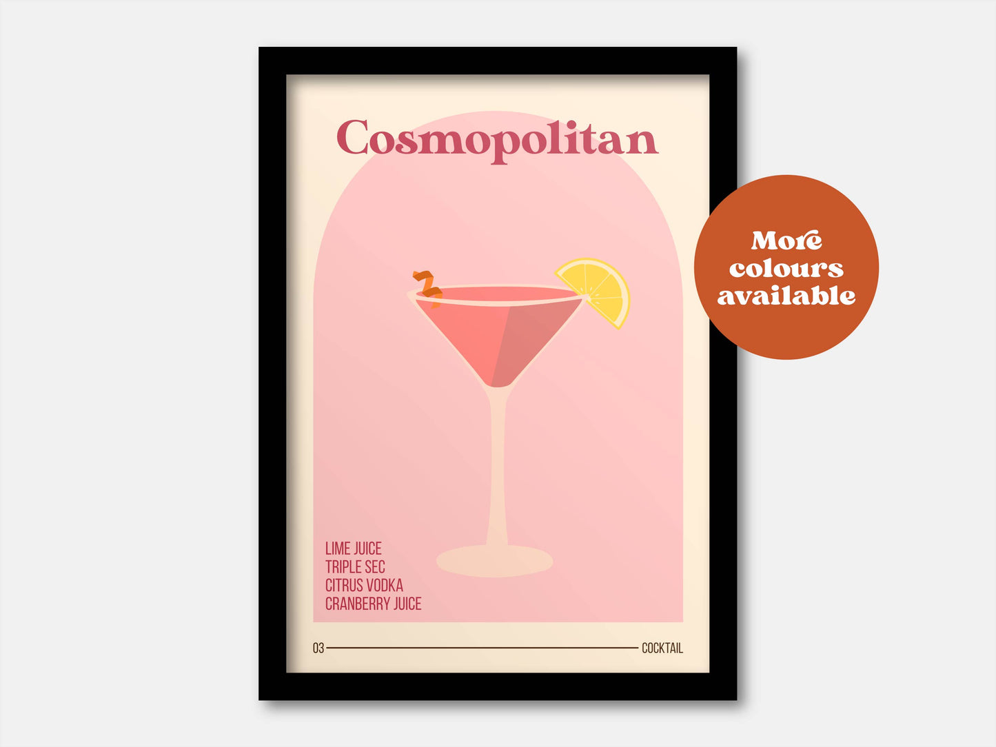 Cosmopolitan cocktail print