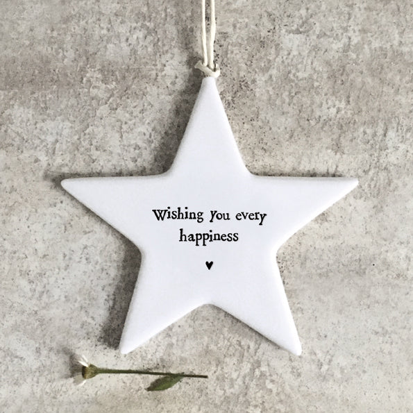 Porcelain Star Wishing You Every Happiness