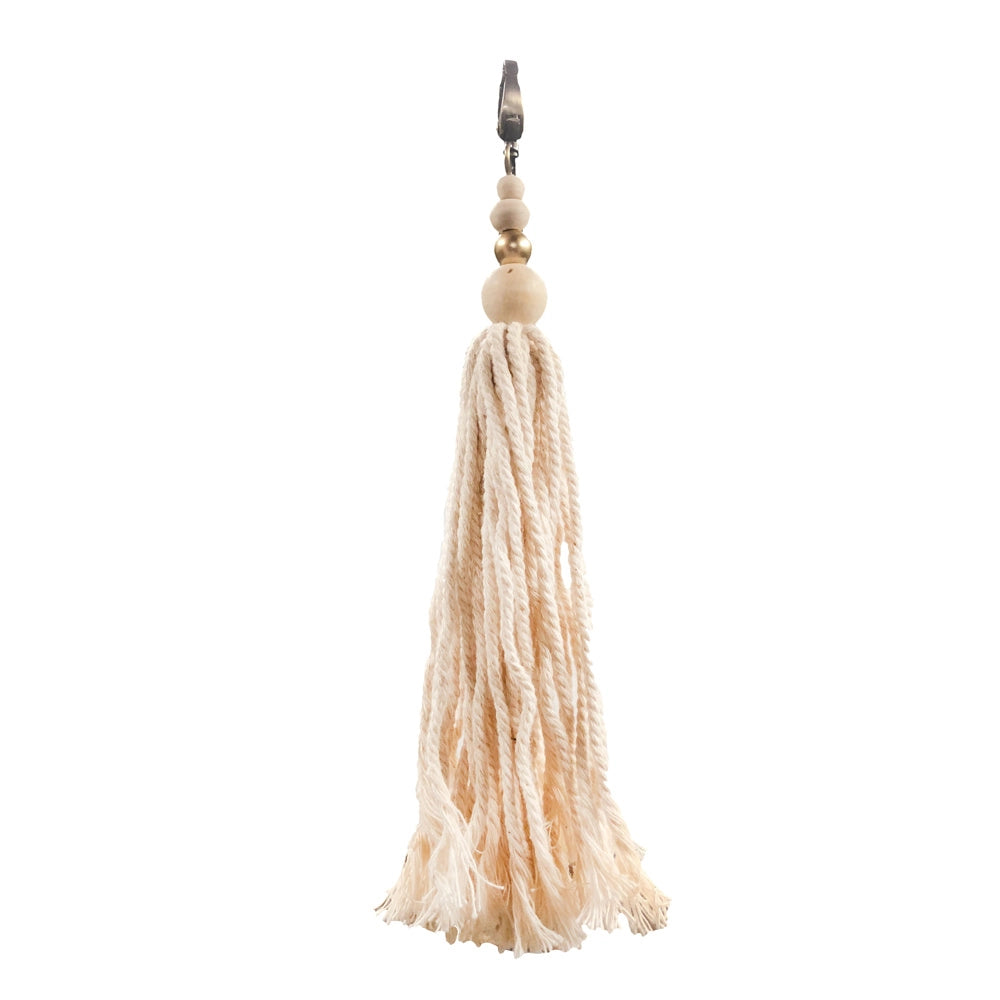 Natural Cotton Wood Keychain