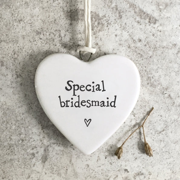 Special Bridesmaid Porcelain Heart