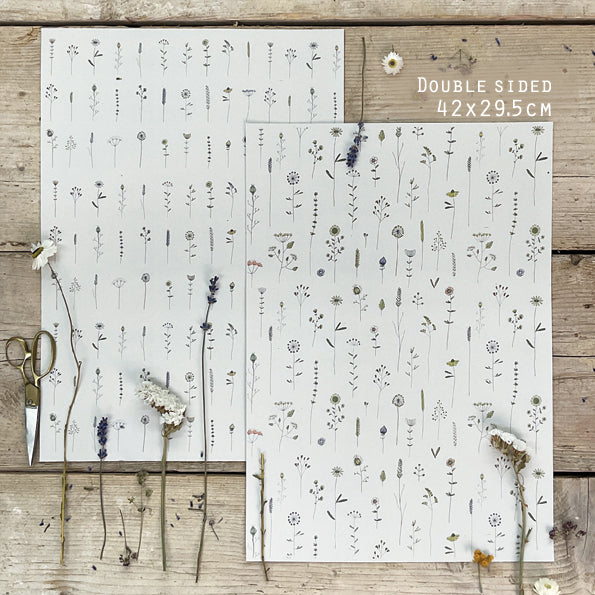 Flower Sprigs Wrapping Sheet