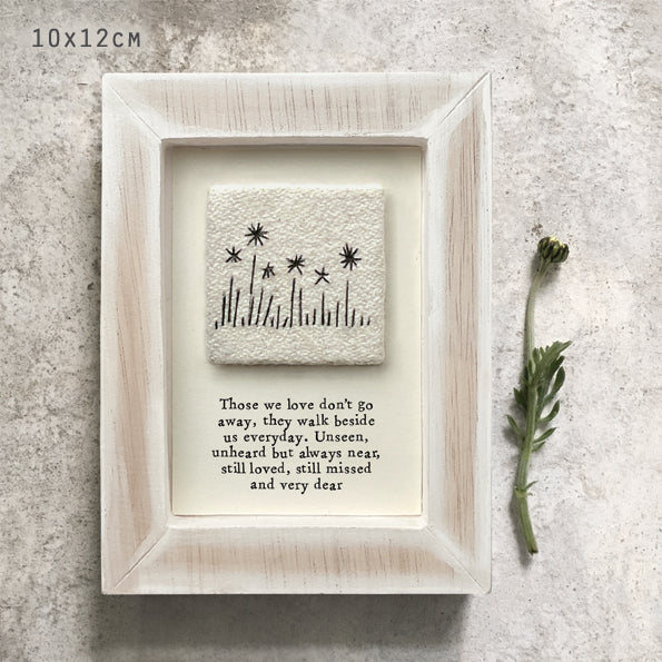 Those We Love Embroidered Picture