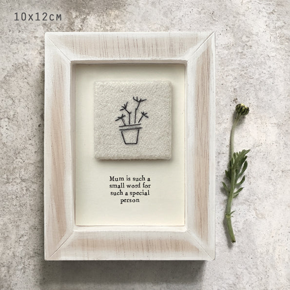 Mum Is Such A Small Word Embroidered Picture