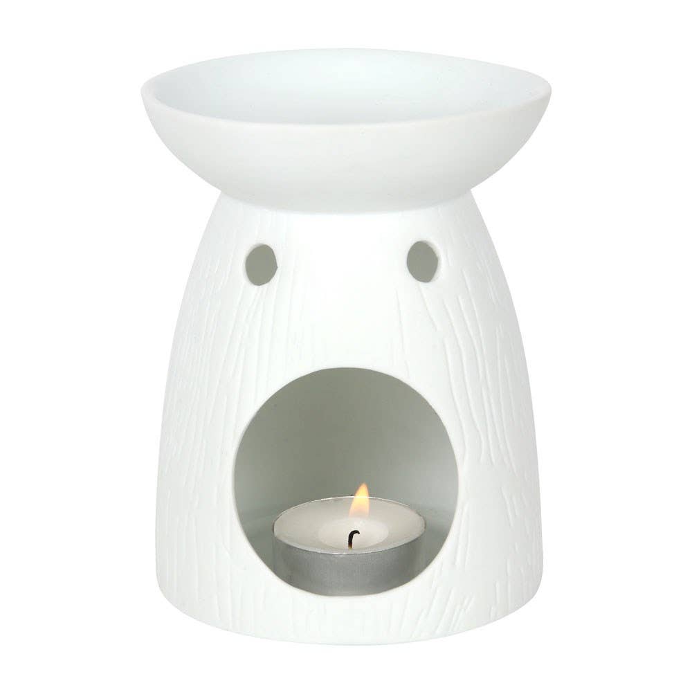 Tree of Life White Ceramic Wax Burner