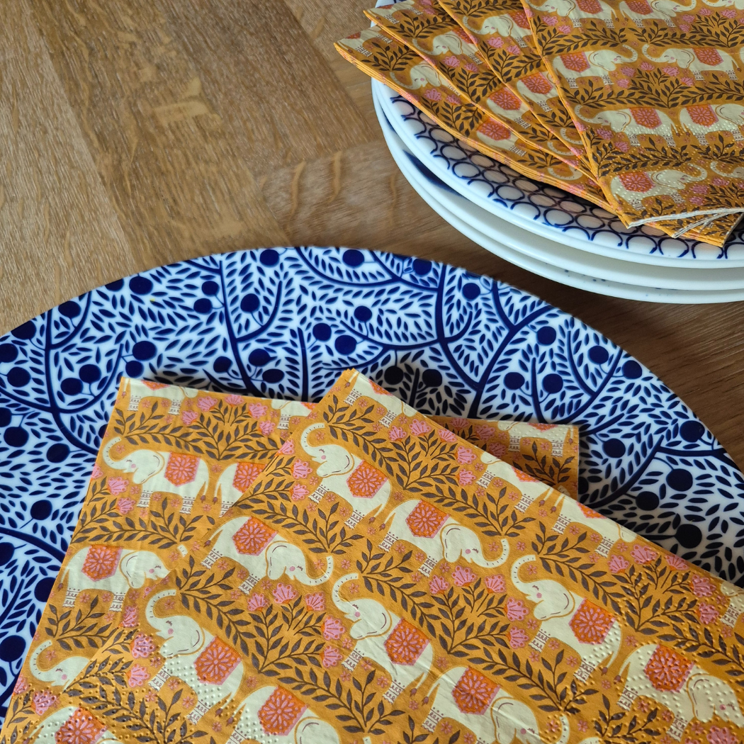 Lucky Elephants Paper Napkins