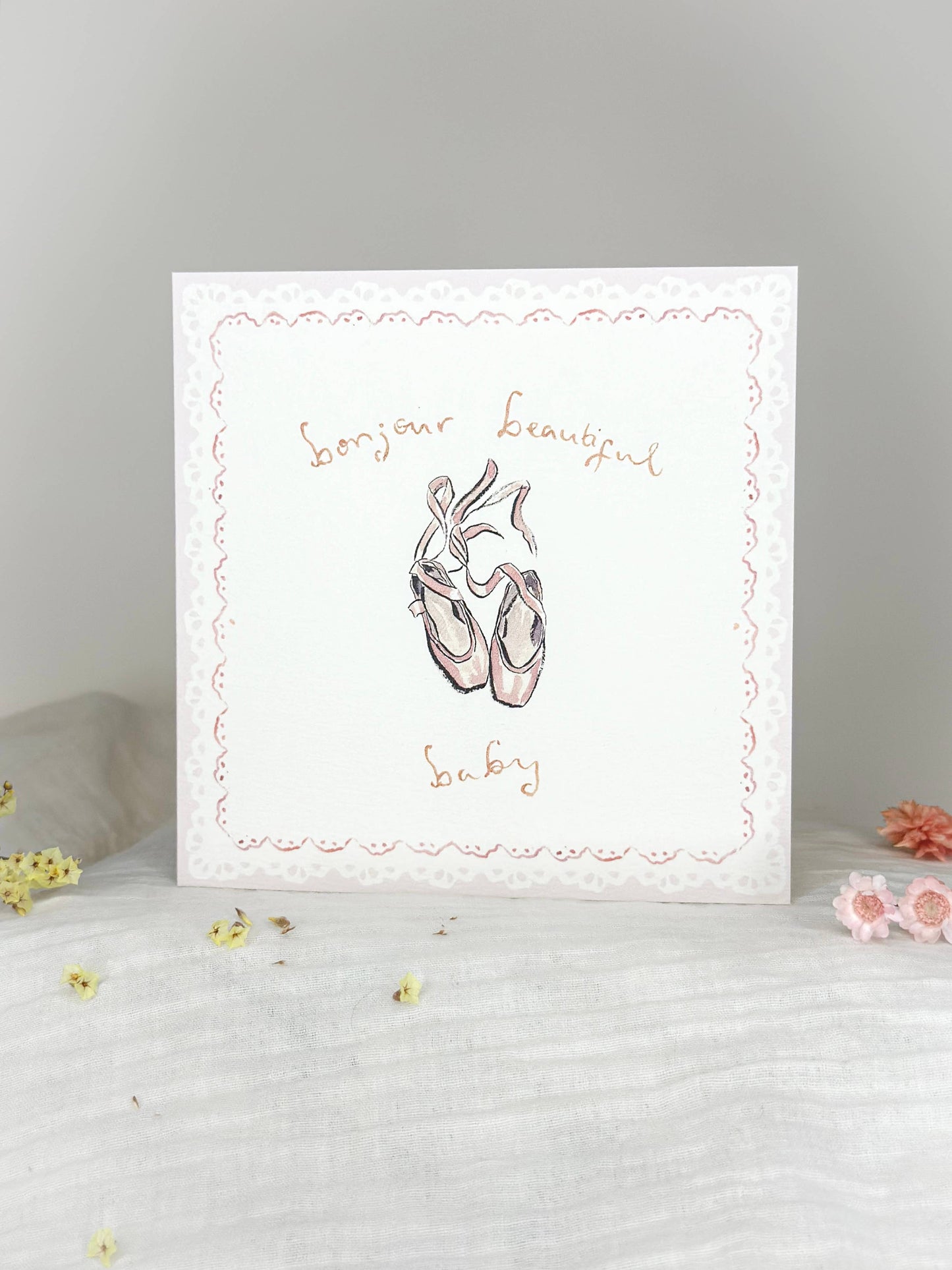 Bonjour Beautiful Baby Card