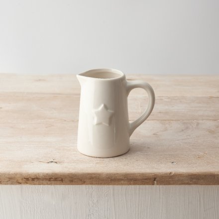 White Star Ceramic Jug