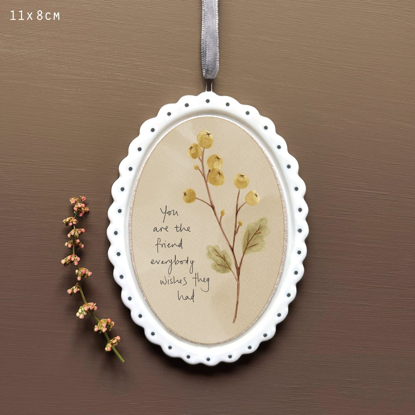 You Are The Friend Scallop Oval Frame