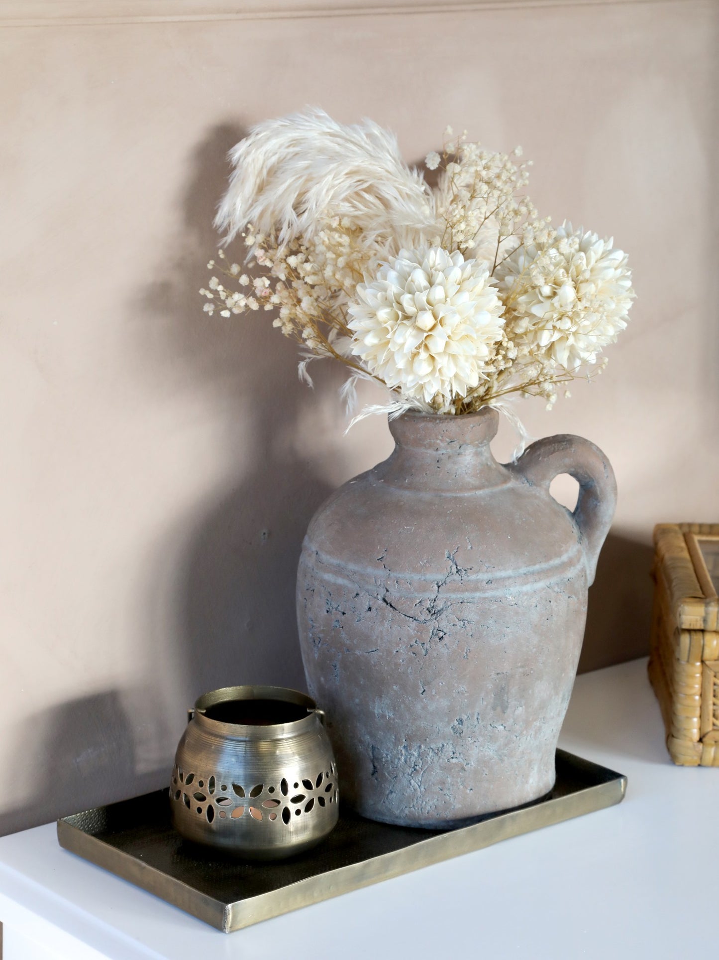 Terracotta Distressed Vase