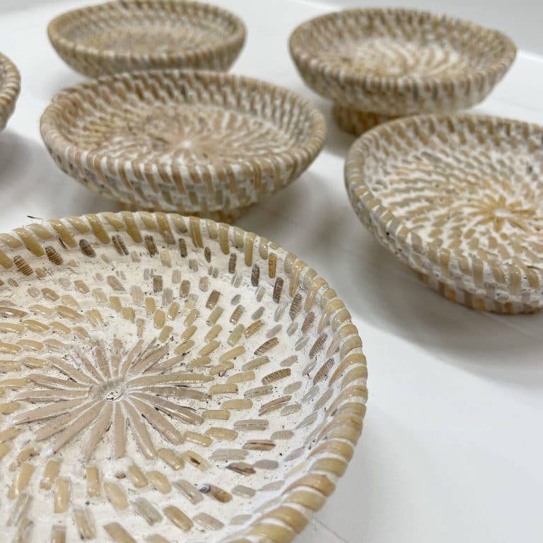 Rattan Footed Bowl