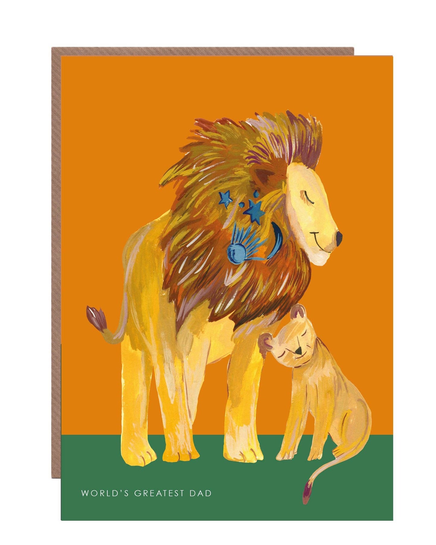 'Dad Lion and Cub' Card