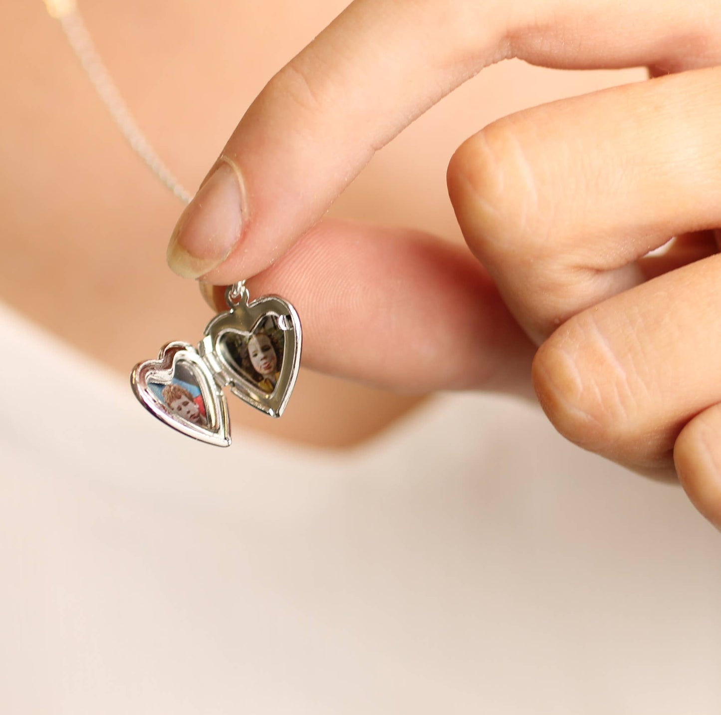 Tiny Silver Heart Locket