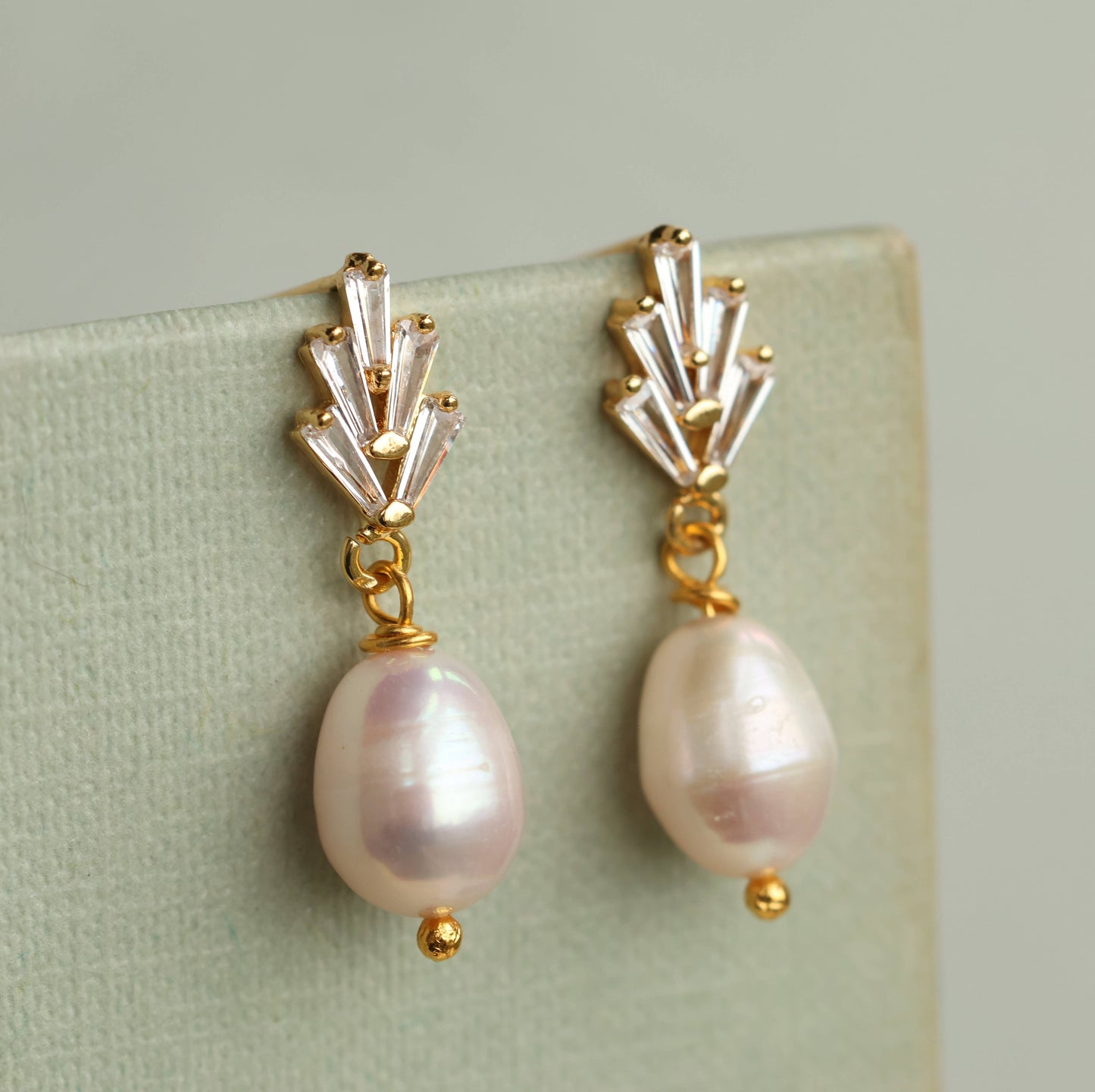 Art Deco Freshwater Pearl Earrings
