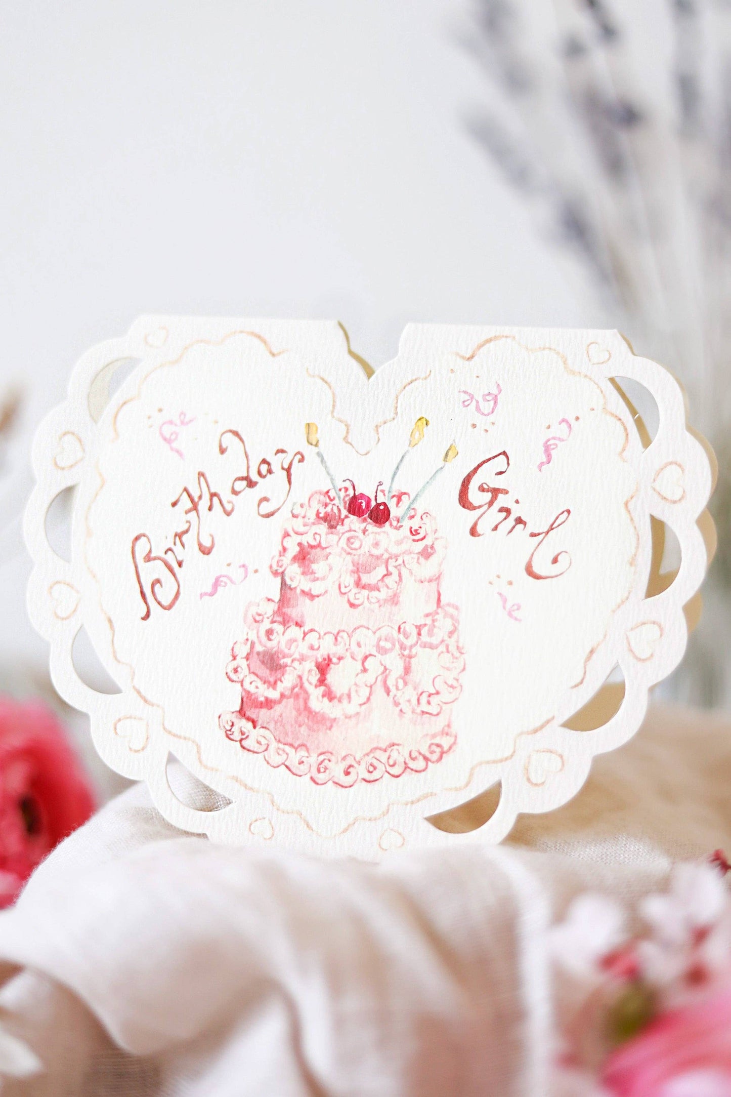 Birthday Girl Heart Card