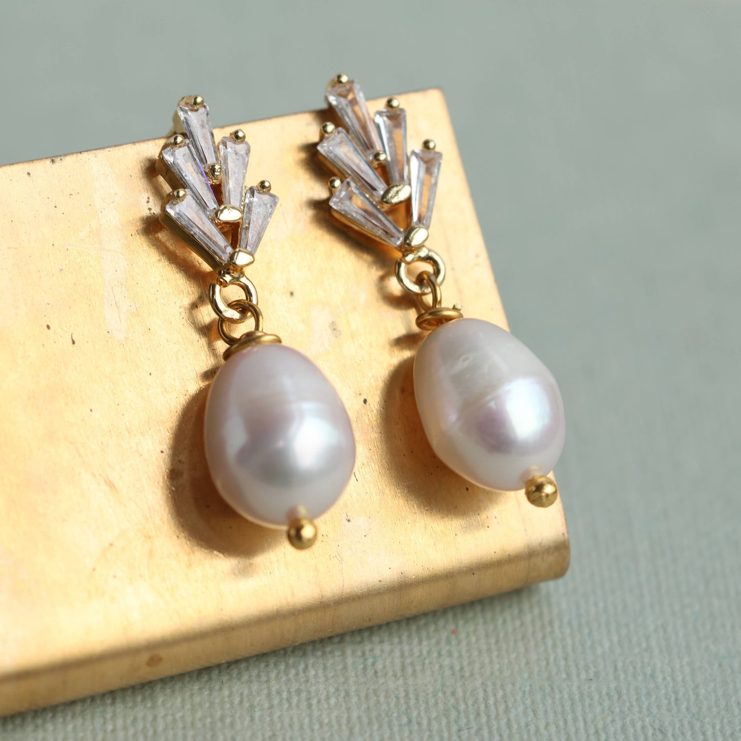 Art Deco Freshwater Pearl Earrings