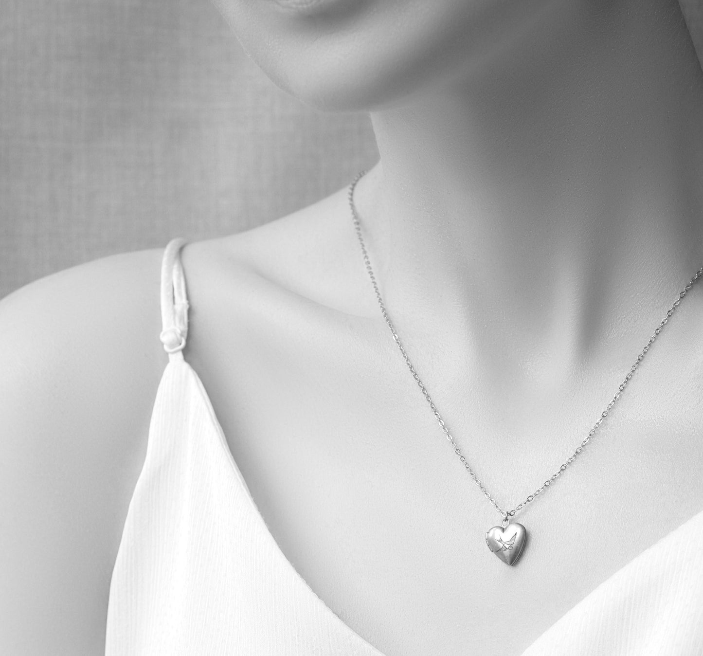 Tiny Silver Heart Locket