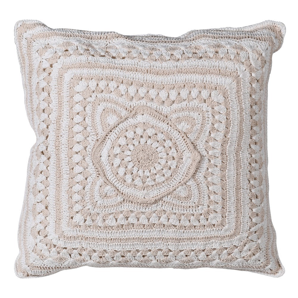 Natural Crochet Cushion