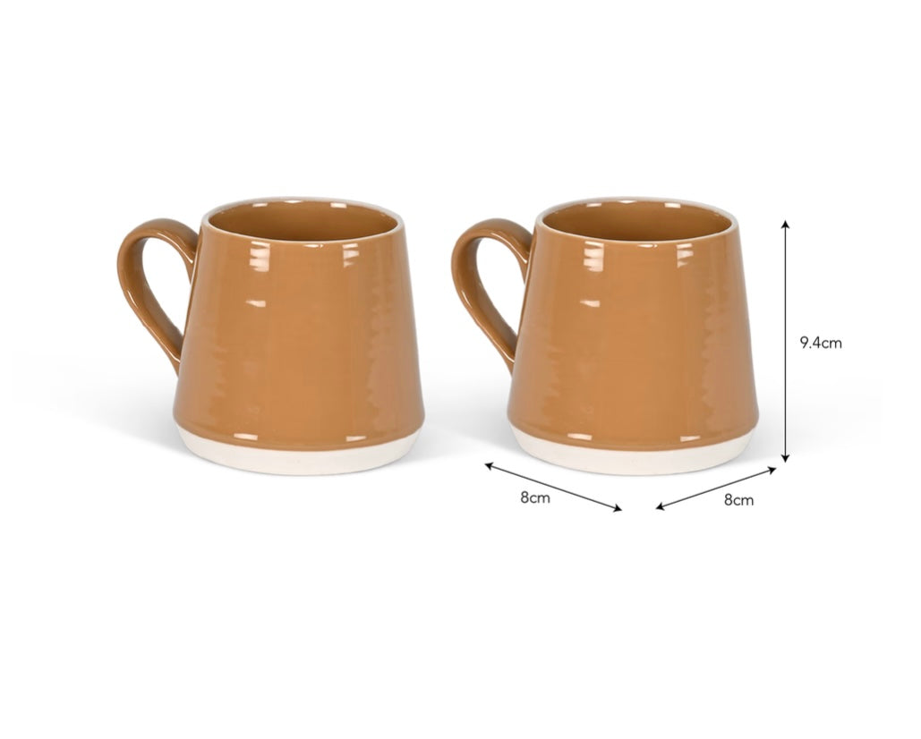 CINNAMON
STONEWARE MUGS SET OF 2
