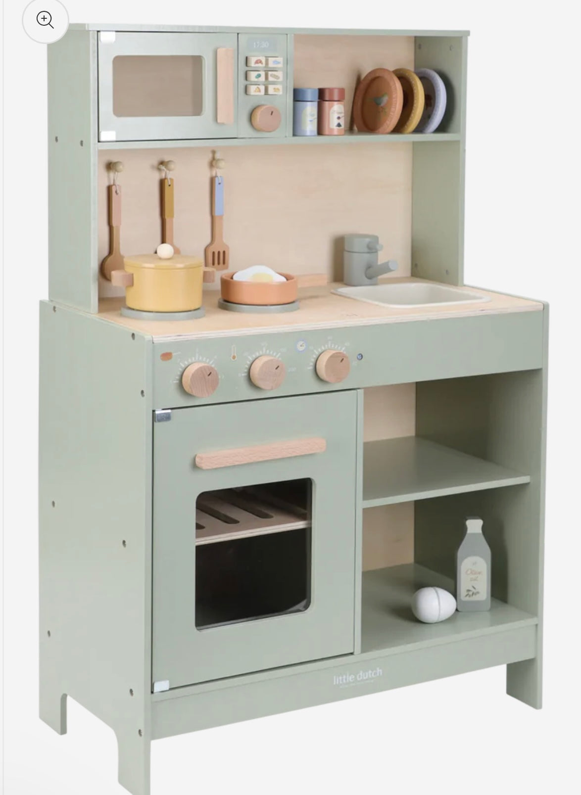 Wooden play kitchen mint FSC