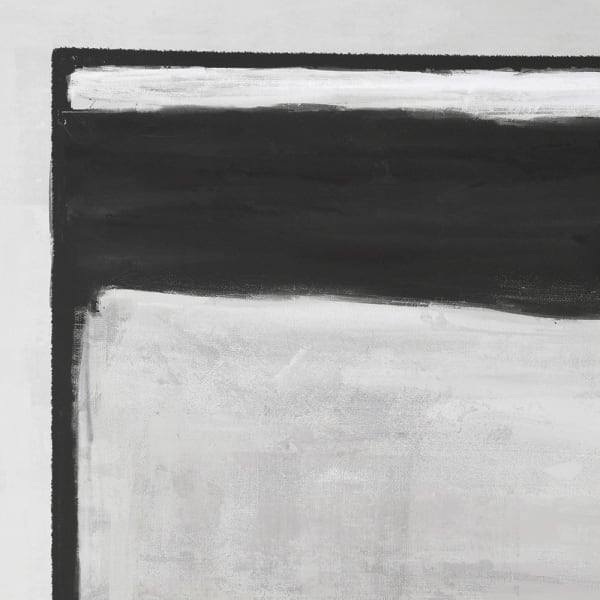 Grey and Black Abstract Block Canvas