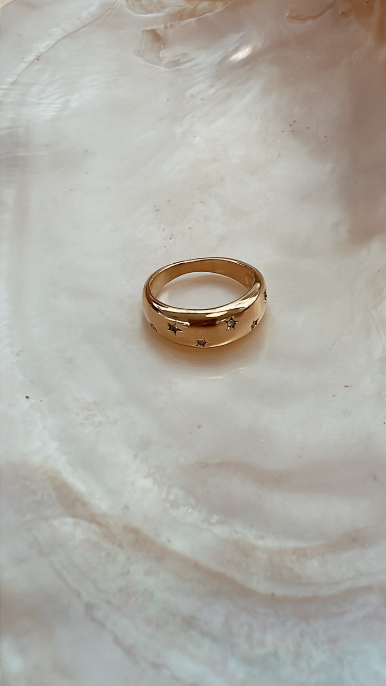18K Gold Plated Starburst Ring