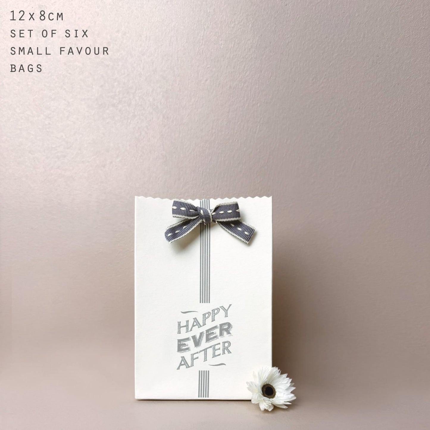 set of 6 small favour bags