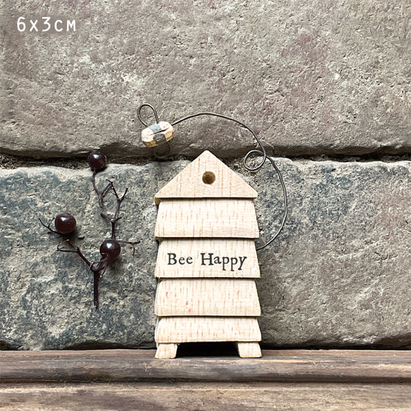 Tiny wooden beehive