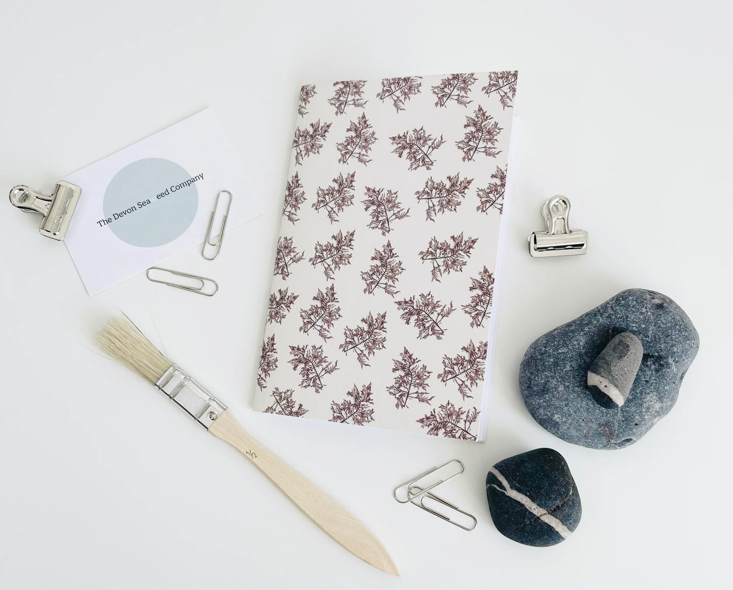 A6 Plain Notebook - Feather Weed (Multi)