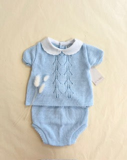 Blue Knitted Top and Bloomers