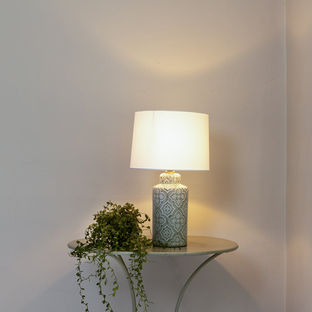 Lamp Marocchina With White Shade