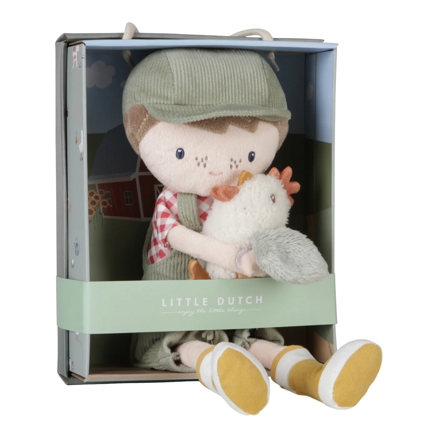 Little Dutch Farmer Jim With Chicken Cuddle Doll
