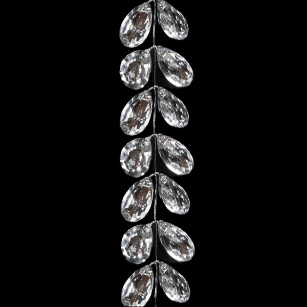 Silver Beaded Laurel Leaf Garland