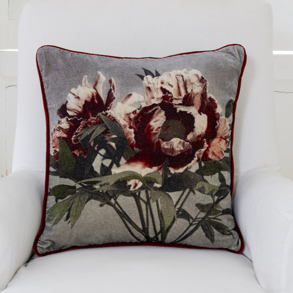 Velvet Peonia Cushion
