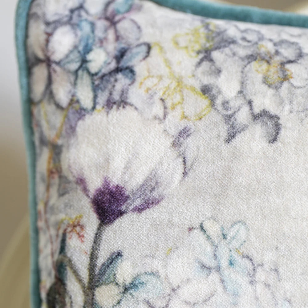 Small Velvet Hydrangea Cushion