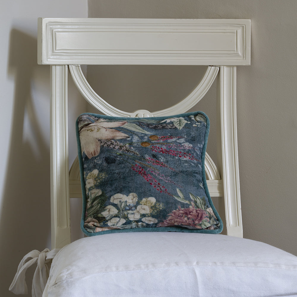 Small Melange Velvet Cushion