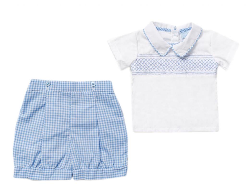 Smocked Top and Check Shorts