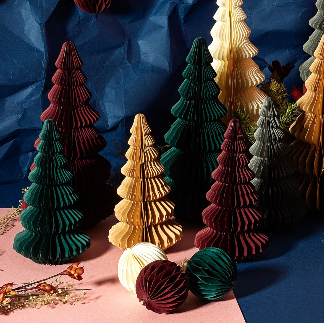 Cream & Gold Honeycomb Paper Decorations