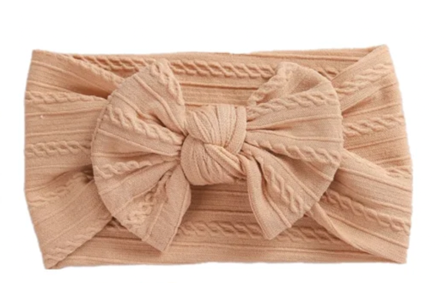 Cable Knit Bow Headband