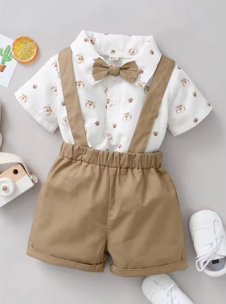 Tiger Top, Shorts and Bow Tie Set