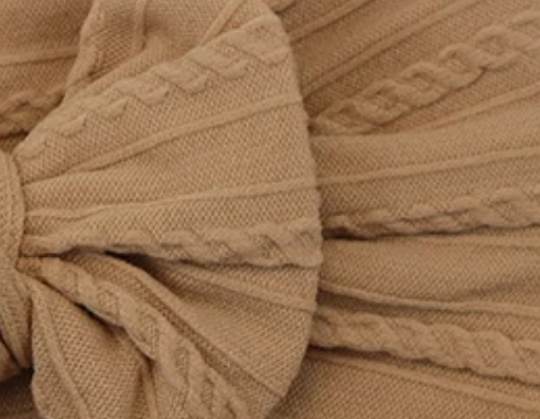 Cable Knit Bow Headband