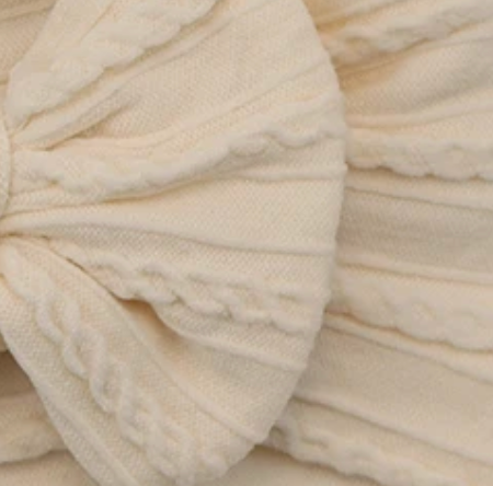 Cable Knit Bow Headband